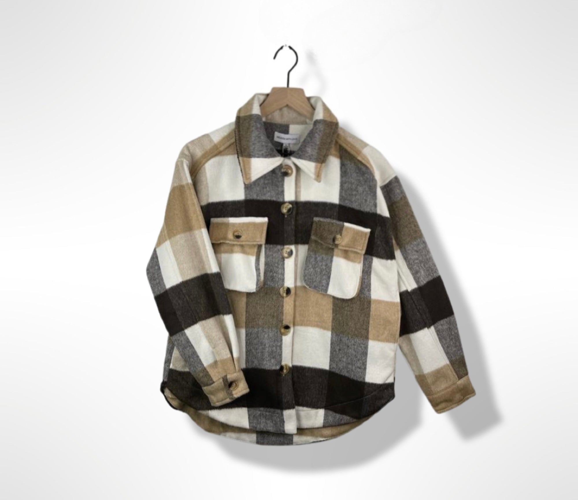 Brown Plaid Flannel Jacket