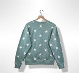 Soft Brushed Fleece Star Print Pullover Sweatshirt