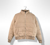 Jenna Corduroy Puffer Jacket - Beige