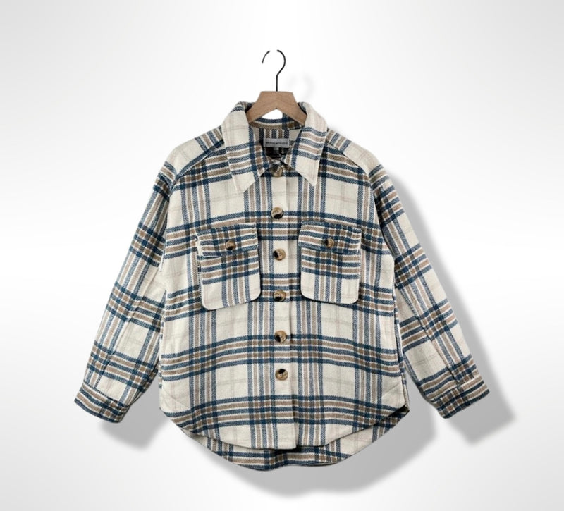 Blue Plaid Flannel Jacket