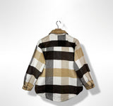 Brown Plaid Flannel Jacket