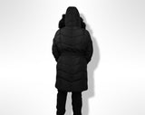 Calvin Klein Faux Fur-trim Belted Parka Coat Black