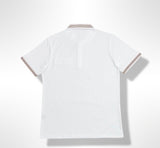 Premium Stripe Collar White Polo