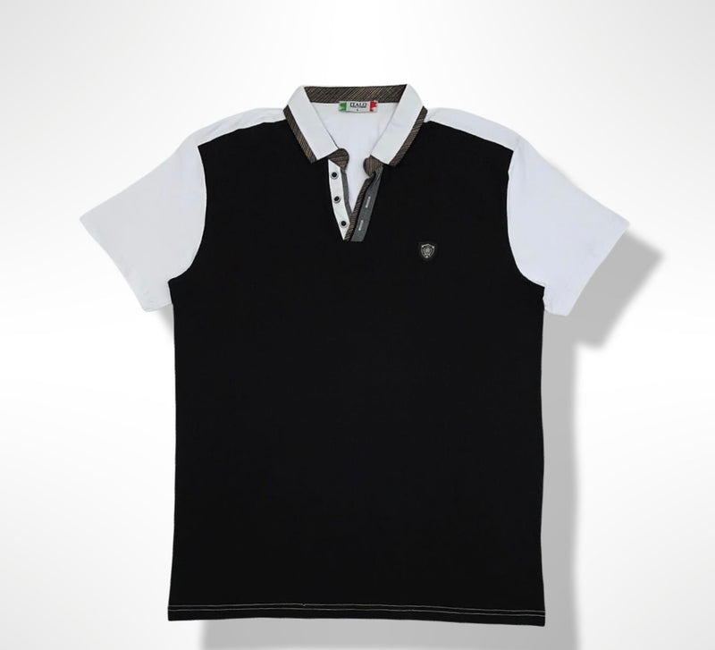 Italo White and Black Polo