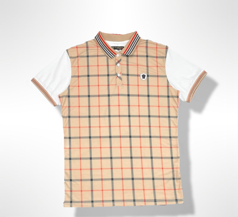 Chuxx White & Brown Polo Square