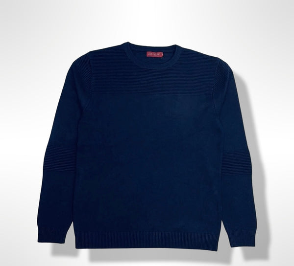De-Niko Navy Crewneck Sweater