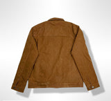 Men's Camel Ace Of Diamond Suede Trucker Jacket