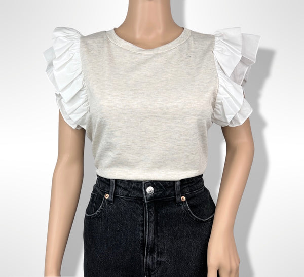 Double Ruffle Shoulder Top