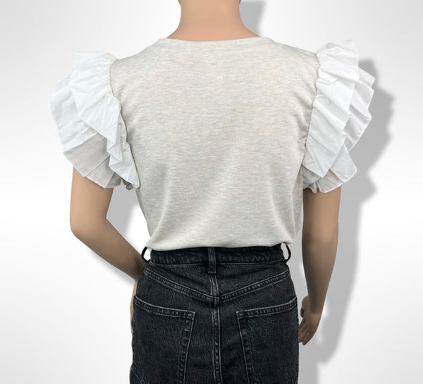 Double Ruffle Shoulder Top